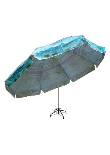Зонт пляжный фольгированный с наклоном (4 расцветок) 170 см 12 шт/упак М44458 - фото 4